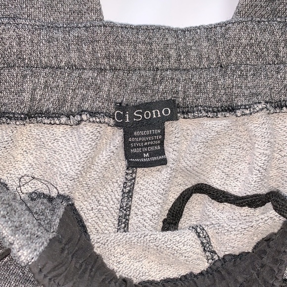 Ci Sono Sweat Pants size M Grey - Picture 2 of 5